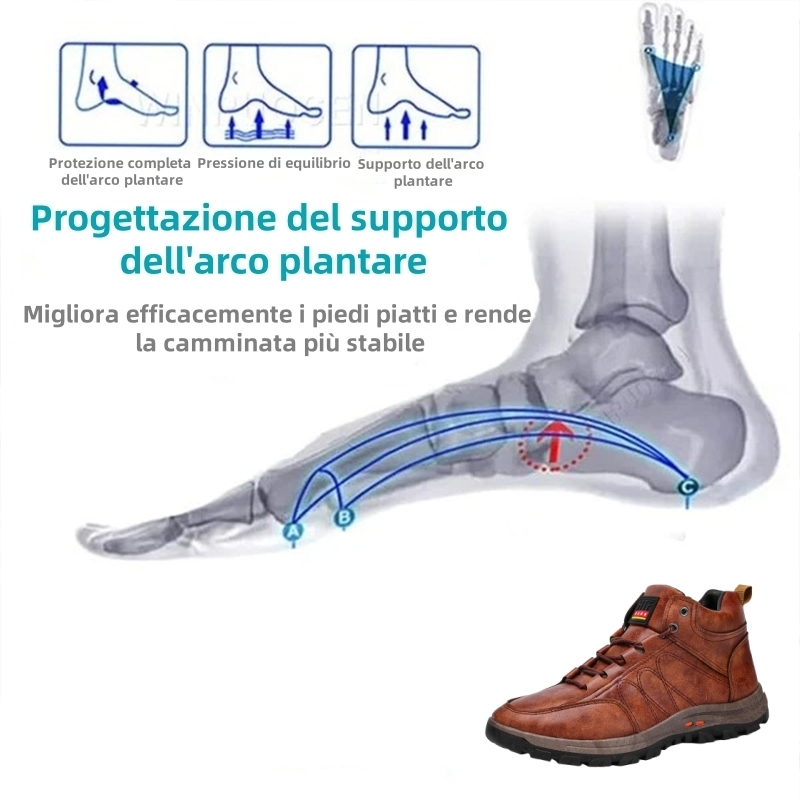 【⏰Sconto del 50% oggi - da non perdere】 Scarpe ortopediche dal design ergonomico - pelle di alta qualità + cuciture a mano 👞