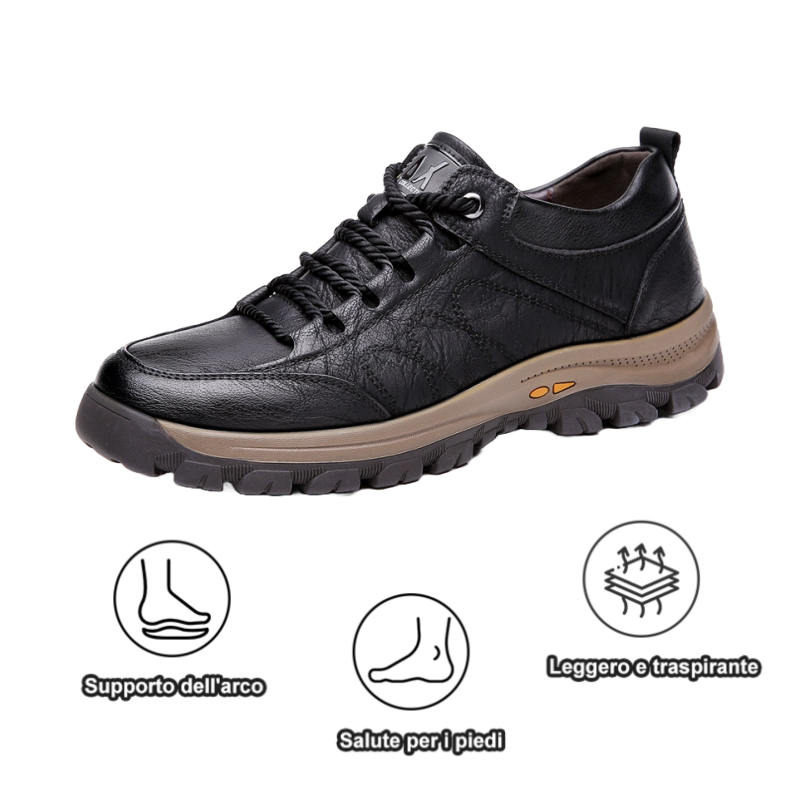 [Oggi a metà prezzo - Da non perdere] 🔥Le scarpe da passeggio in vera pelle più comode per stare in piedi e camminare: alleviano efficacemente il dolore quando si cammina👞Certificato da molti esperti ortopedici