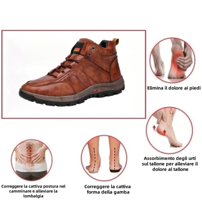 【⏰Sconto del 50% oggi - da non perdere】 Scarpe ortopediche dal design ergonomico - pelle di alta qualità + cuciture a mano 👞