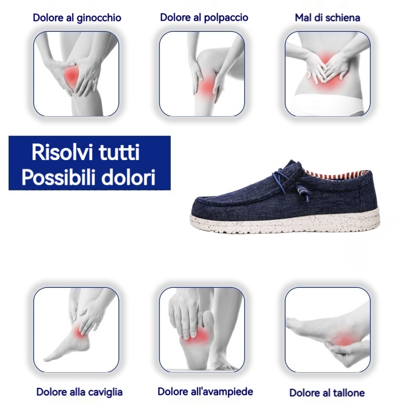 [🔥Saldi primaverili 50%: solo oggi] Scarpe ortopediche dal design ergonomico👞- Elimina facilmente il dolore ai piedi, ✅Solette ecologiche in memory foam per una camminata confortevole