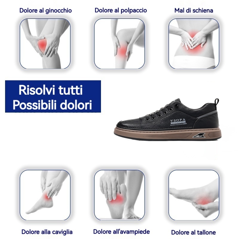 (🎉Oggi sconto del 50%, in scadenza a breve) 🐂 Scarpe ortopediche da uomo in pelle di vitello australiana 👞Cucite a mano, impermeabili e antiscivolo ✅ Supporto dell'arco plantare - camminata confortevole