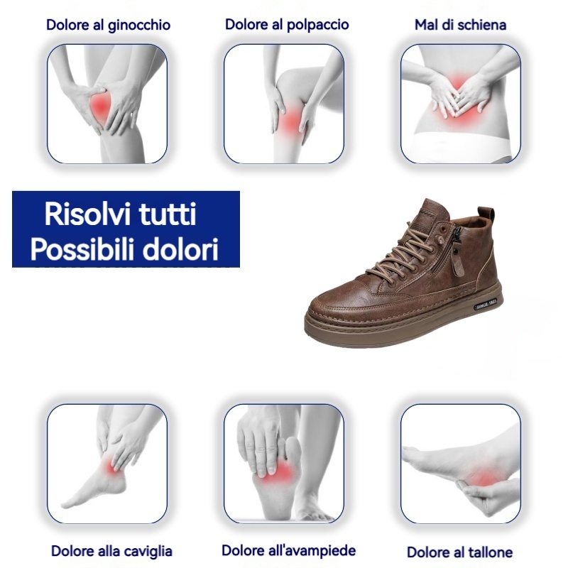 (🎉Sconto del 50% oggi, non perdertelo) 🐂 Scarpe ortopediche da uomo in pelle di vitello australiana 👞Cucite a mano, impermeabili e antiscivolo ✅Supporto dell'arco plantare: camminata confortevole