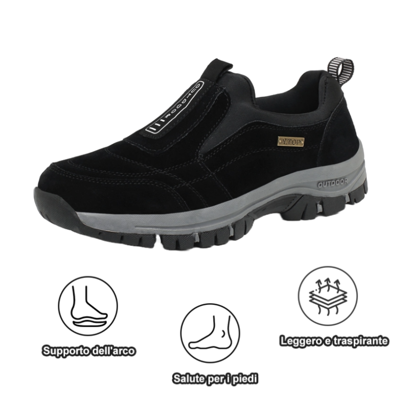 (🔥Saldi di primavera: 70% di sconto - Fine presto) ⏰Scarpe ortopediche in pelle scamosciata di lusso morbide e confortevoli (supporto - sollievo dal dolore al piede) comode per camminare