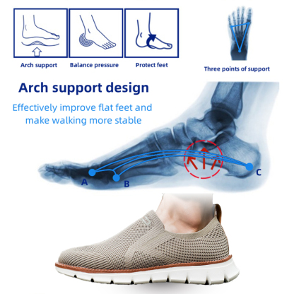 🔥 Sconto del 50% per un periodo limitato: non perdere questa occasione ⏰ Scarpe ortopediche da uomo traspiranti 👞 - Elimina dolori alle gambe e alla schiena - Design ergonomico