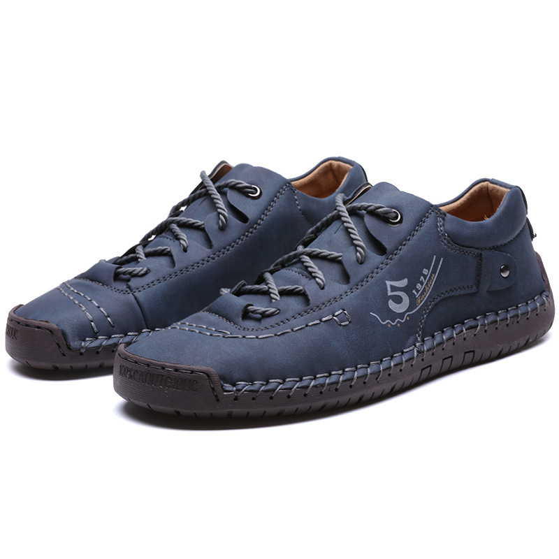 (🎉Ultimo giorno di sconto del 50%, non perdertelo) 🐂 Scarpe ortopediche da uomo in pelle di vitello australiana 👞Cucite a mano - traspiranti, impermeabili ✅Supporto dell'arco plantare: camminata confortevole