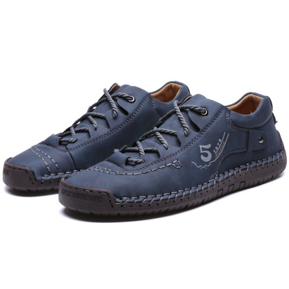 (🎉Ultimo giorno di sconto del 50%, non perdertelo) 🐂 Scarpe ortopediche da uomo in pelle di vitello australiana 👞Cucite a mano - traspiranti, impermeabili ✅Supporto dell'arco plantare: camminata confortevole