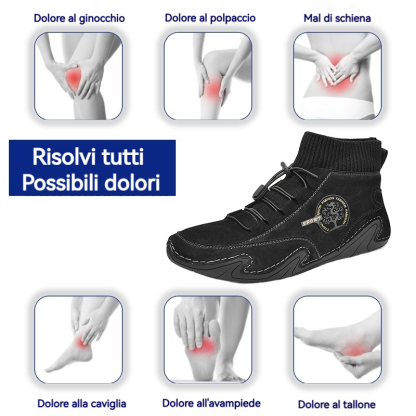 【⏰Sconto del 50% oggi - da non perdere】 Scarpe ortopediche dal design ergonomico - pelle di alta qualità + lana selezionata