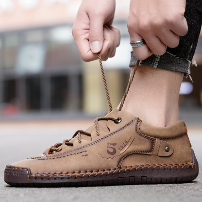 (🎉Ultimo giorno di sconto del 50%, non perdertelo) 🐂 Scarpe ortopediche da uomo in pelle di vitello australiana 👞Cucite a mano - traspiranti, impermeabili ✅Supporto dell'arco plantare: camminata confortevole