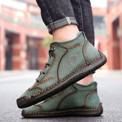 (🎉Sconto del 50% di oggi, in scadenza a breve) 🐂 Scarpe ortopediche da uomo in vera pelle di vitello australiana 👞Cucite a mano - impermeabili e antiscivolo ✅ Supporto dell'arco plantare: camminata confortevole