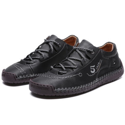 (🎉Ultimo giorno di sconto del 50%, non perdertelo) 🐂 Scarpe ortopediche da uomo in pelle di vitello australiana 👞Cucite a mano - traspiranti, impermeabili ✅Supporto dell'arco plantare: camminata confortevole