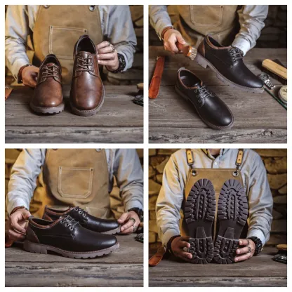 [⏰Sconto del 60% oggi - Finendo presto] Scarpe ortopediche da uomo in vera pelle - Pelle di alta qualità + cucite a mano 👞