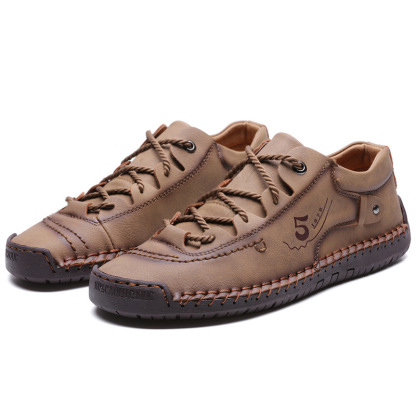 (🎉Ultimo giorno di sconto del 50%, non perdertelo) 🐂 Scarpe ortopediche da uomo in pelle di vitello australiana 👞Cucite a mano - traspiranti, impermeabili ✅Supporto dell'arco plantare: camminata confortevole