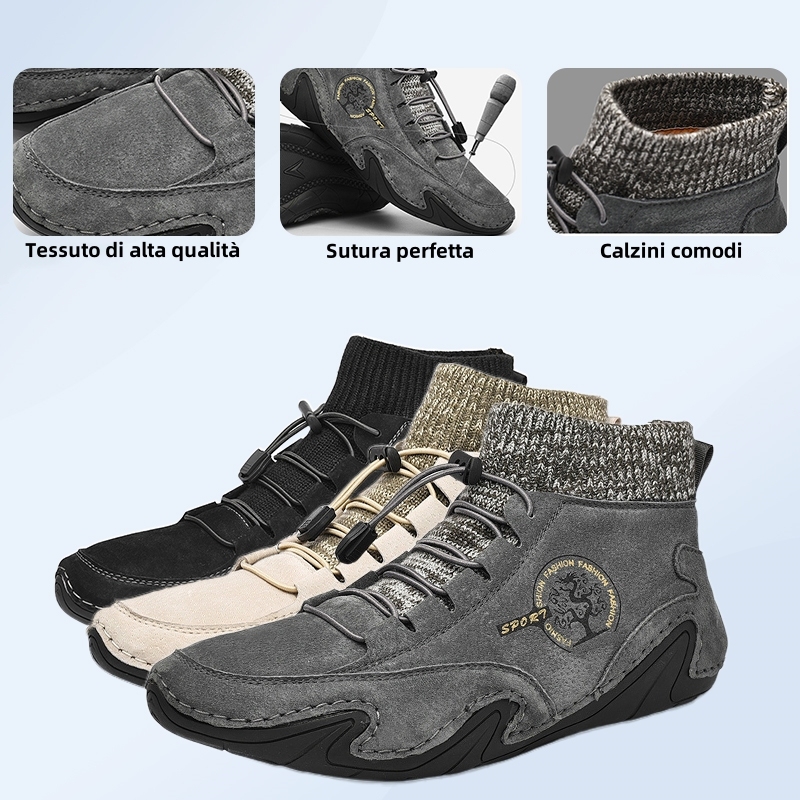 【⏰Sconto del 50% oggi - da non perdere】 Scarpe ortopediche dal design ergonomico - pelle di alta qualità + lana selezionata