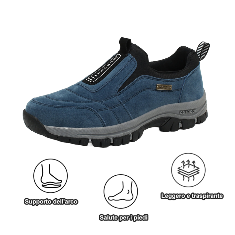 (🔥Saldi di primavera: 70% di sconto - Fine presto) ⏰Scarpe ortopediche in pelle scamosciata di lusso morbide e confortevoli (supporto - sollievo dal dolore al piede) comode per camminare