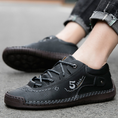 (🎉Ultimo giorno di sconto del 50%, non perdertelo) 🐂 Scarpe ortopediche da uomo in pelle di vitello australiana 👞Cucite a mano - traspiranti, impermeabili ✅Supporto dell'arco plantare: camminata confortevole