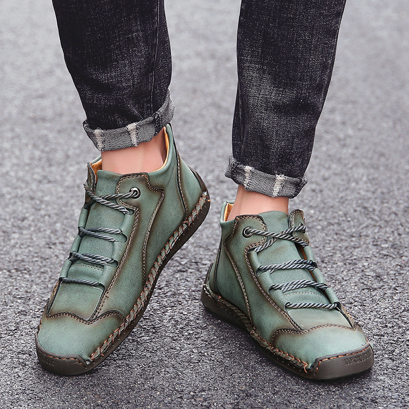 (🎉Sconto del 50% di oggi, in scadenza a breve) 🐂 Scarpe ortopediche da uomo in vera pelle di vitello australiana 👞Cucite a mano - impermeabili e antiscivolo ✅ Supporto dell'arco plantare: camminata confortevole