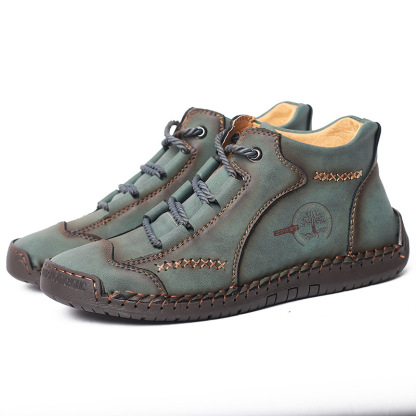 (🎉Sconto del 50% di oggi, in scadenza a breve) 🐂 Scarpe ortopediche da uomo in vera pelle di vitello australiana 👞Cucite a mano - impermeabili e antiscivolo ✅ Supporto dell'arco plantare: camminata confortevole