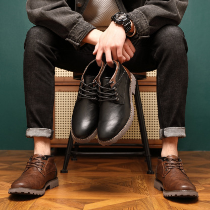 [⏰Sconto del 60% oggi - Finendo presto] Scarpe ortopediche da uomo in vera pelle - Pelle di alta qualità + cucite a mano 👞