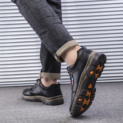 (🎉50% di sconto l'ultimo giorno, non perdertelo) 🐂 Scarpe ortopediche da uomo in pelle di vitello australiana 👞Cucite a mano, traspiranti ✅Supporto dell'arco plantare: camminata confortevole
