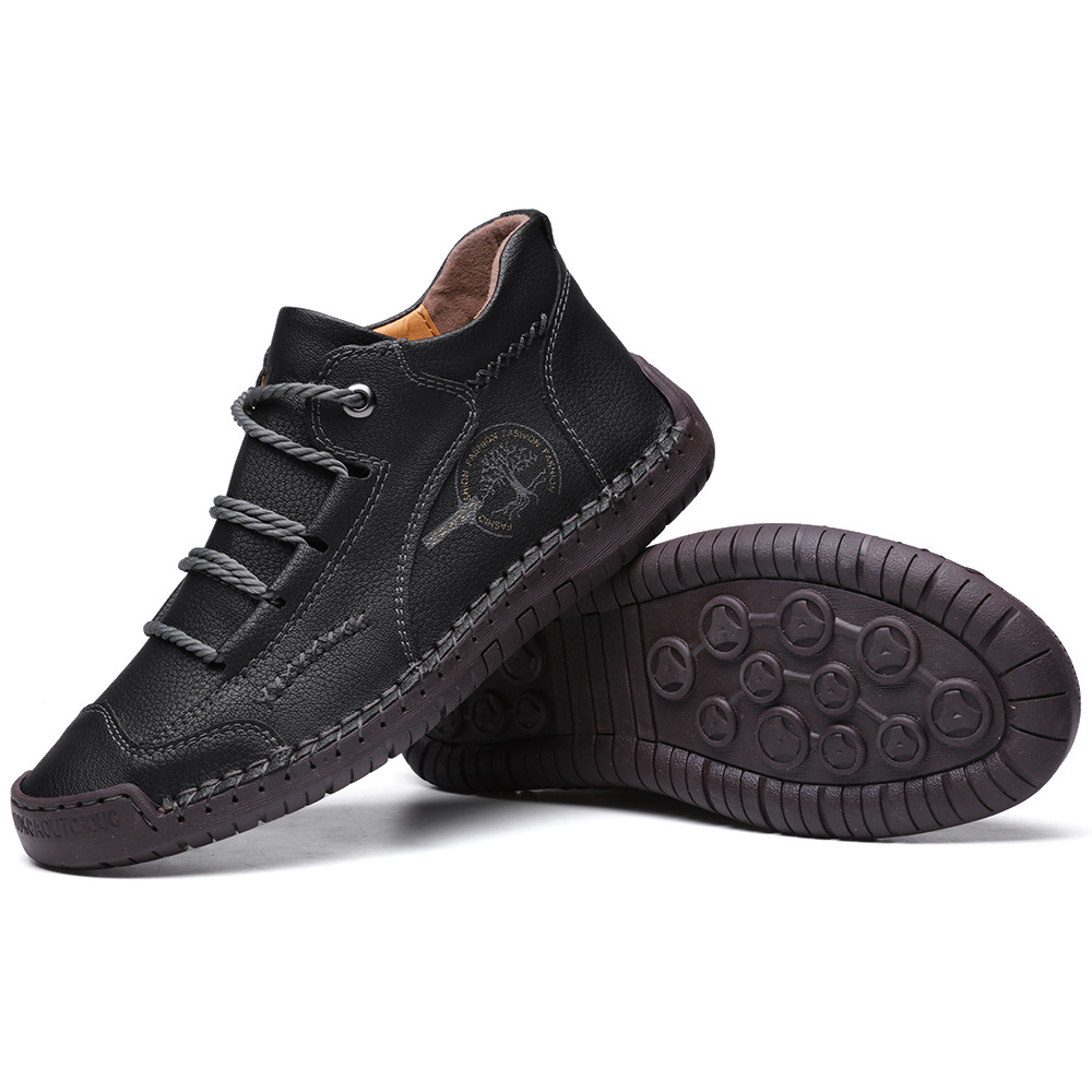 (🎉Sconto del 50% di oggi, in scadenza a breve) 🐂 Scarpe ortopediche da uomo in vera pelle di vitello australiana 👞Cucite a mano - impermeabili e antiscivolo ✅ Supporto dell'arco plantare: camminata confortevole