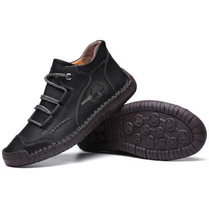 (🎉Sconto del 50% di oggi, in scadenza a breve) 🐂 Scarpe ortopediche da uomo in vera pelle di vitello australiana 👞Cucite a mano - impermeabili e antiscivolo ✅ Supporto dell'arco plantare: camminata confortevole