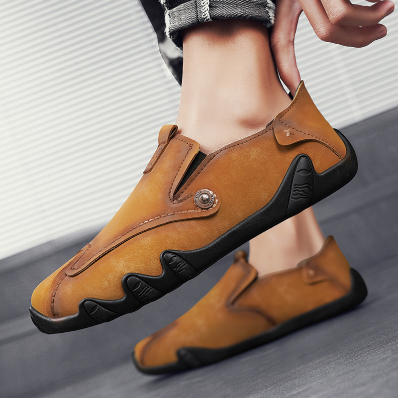 (🎉Oggi sconto del 50%, in scadenza a breve) 🐂 Scarpe ortopediche in pelle di vitello australiana 👞Cucite a mano, impermeabili e antiscivolo ✅ Supporto dell'arco plantare - camminata confortevole