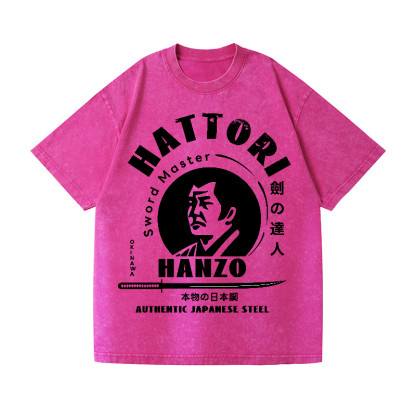 Okinawa Hattori Hanzo Vintage Wash Japanese Design T-Shirt