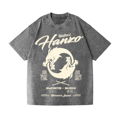 Hattori Hanzo Okinawa Japan Vintage Wash Japanese Design T-Shirt
