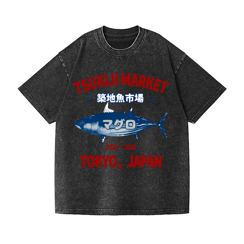 Vintage Wash Japanese Design T-Shirt