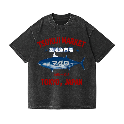 Vintage Wash Japanese Design T-Shirt