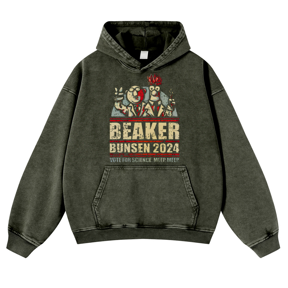 Beaker Bunsen 2024 Vintage Washed Thick Cotton Hoodie