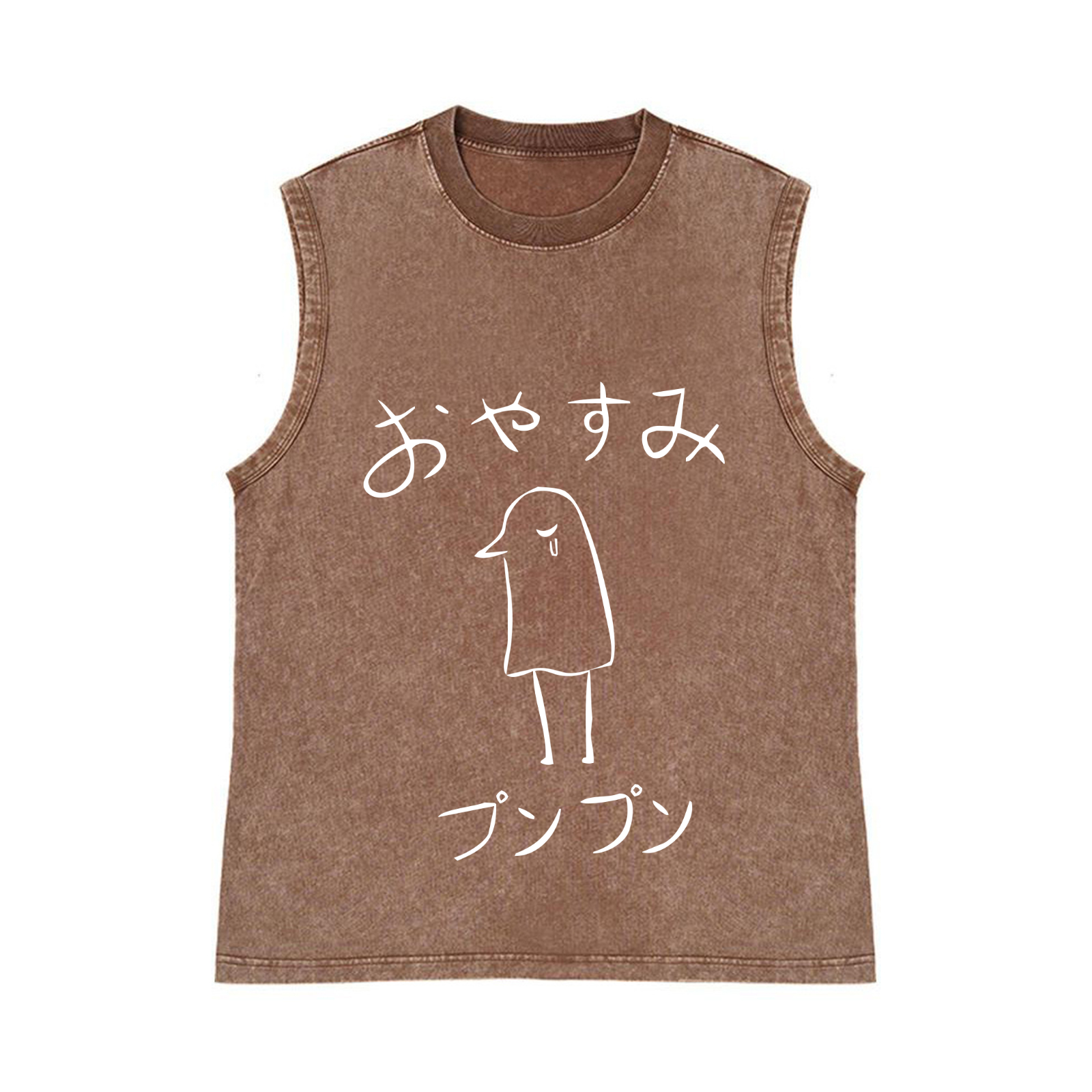 The Pure Existence Pure Cotton Wash-Dyed Sleeveless Tank Top