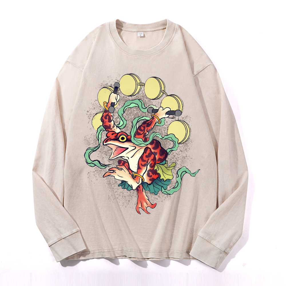 Frog Vintage Cotton Wash Crewneck Sweatshirt