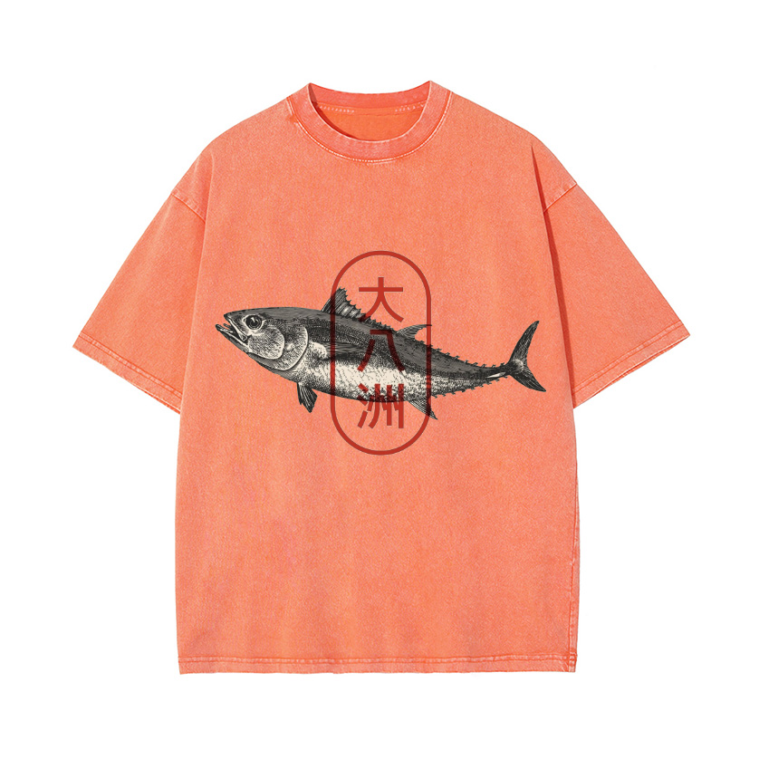 Vintage Wash Japanese Design T-Shirt