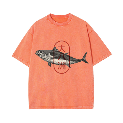 Vintage Wash Japanese Design T-Shirt