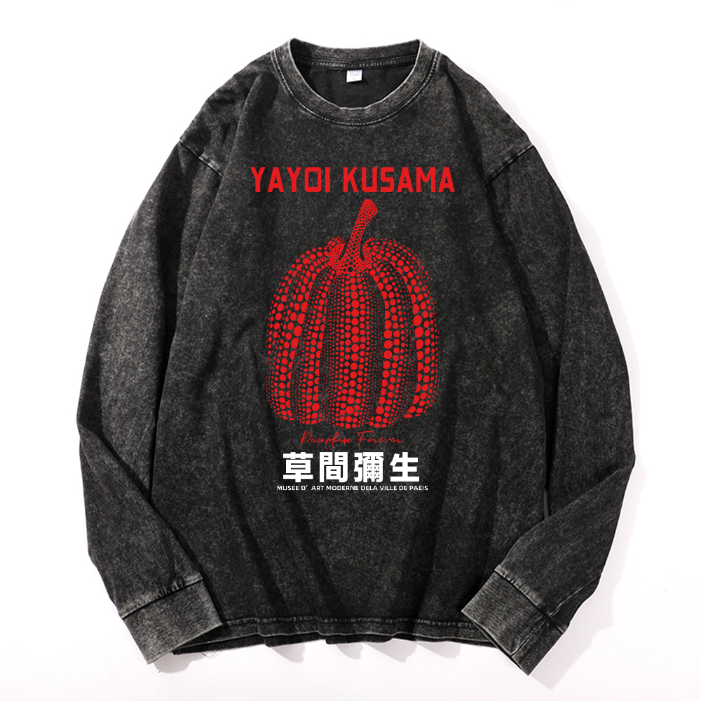 Yayoi Kusama Vintage Cotton Wash Crewneck Sweatshirt
