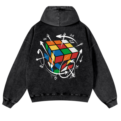 The Cube's Formula Vintage Washed Cotton Back Art Hoodie