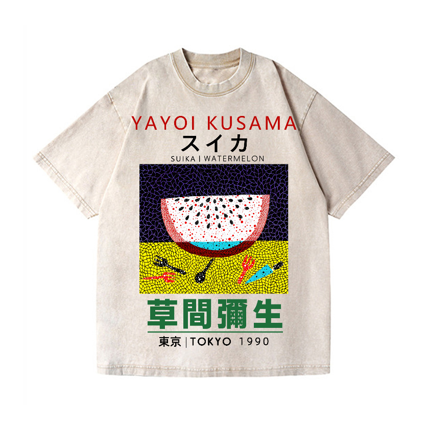Yayoi Kusama Vintage Wash Japanese Design T-Shirt