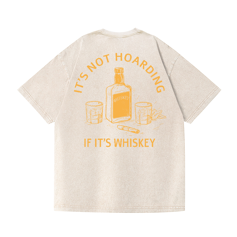 Wiskey Vintage Wash Japanese Design Back Art T-Shirt
