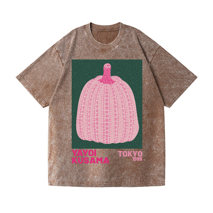 Yayoi Kusama Pumpkin Vintage Wash Japanese Design T-Shirt