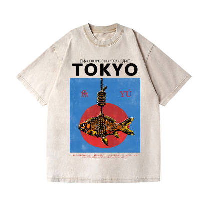 Tokyo Fish Vintage Wash Japanese Design T-Shirt