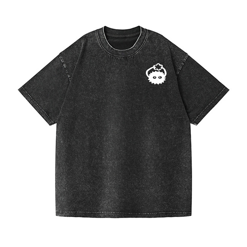 Ghibli Totoro No Face Kaonashi Vintage Wash Japanese Design Back Art T