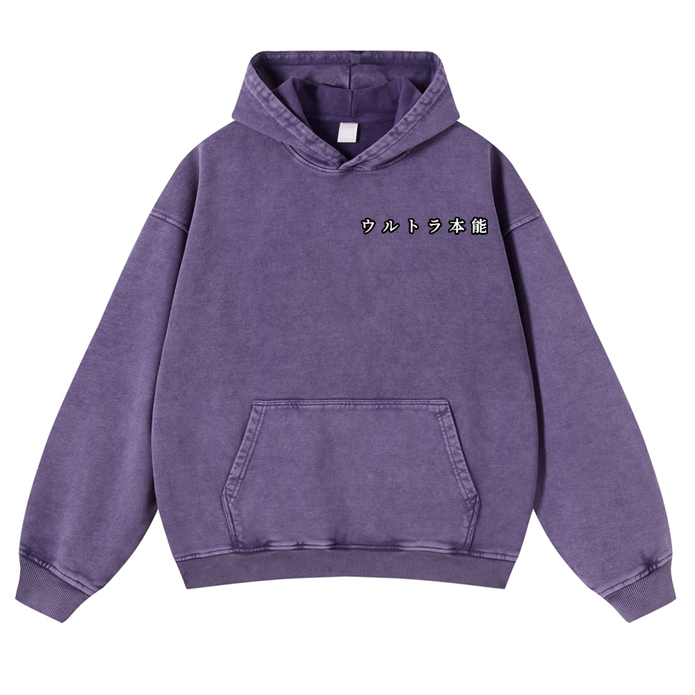 Son Goku Vintage Washed Cotton Back Art Hoodie