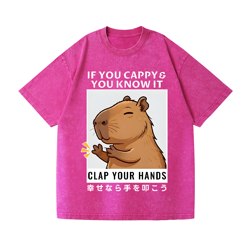 Capybara Vintage Wash Japanese Design T-Shirt