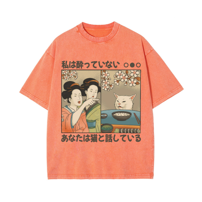 Vintage Wash Japanese Design T-Shirt