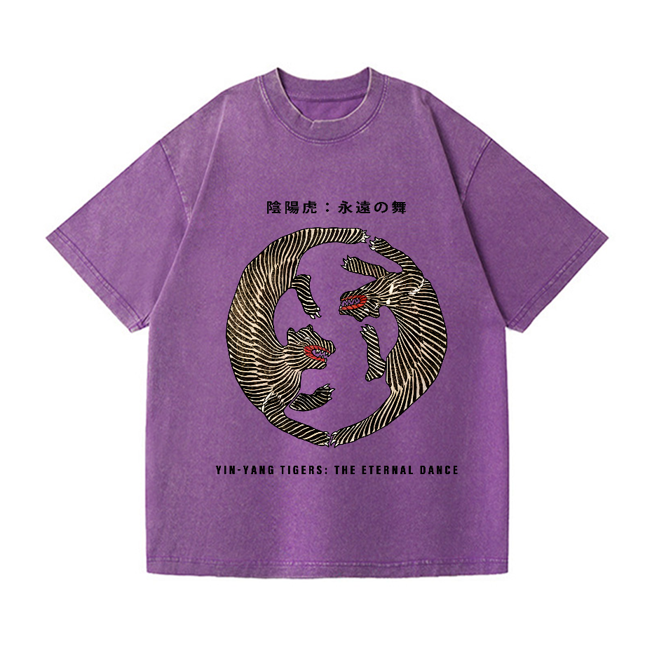 Tiger Vintage Wash Japanese Design T-Shirt