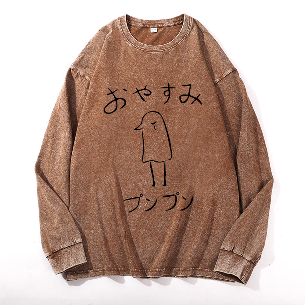 Vintage Cotton Wash Crewneck Sweatshirt