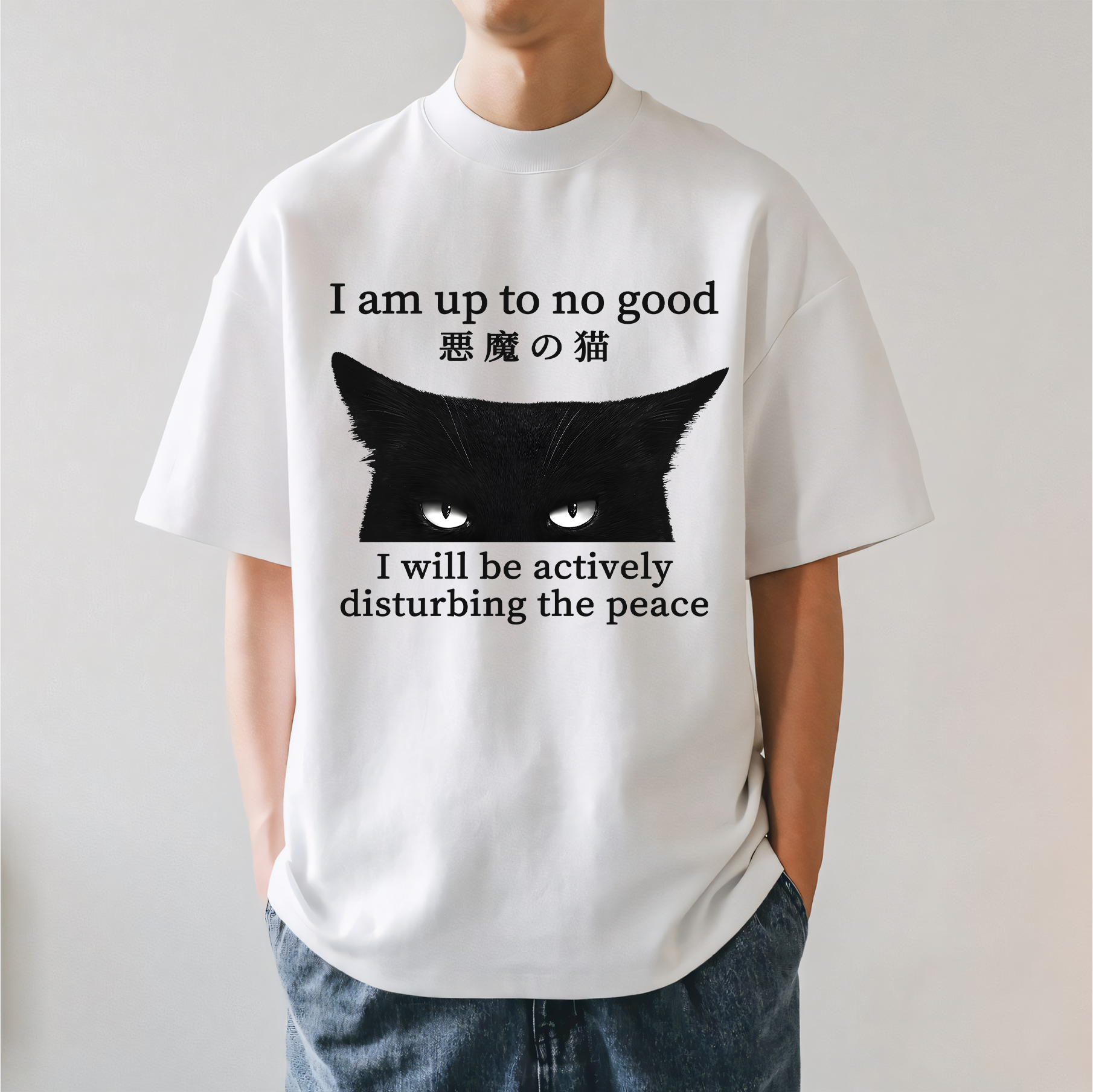 Devil Black Cat Japanese Style Classic Tee