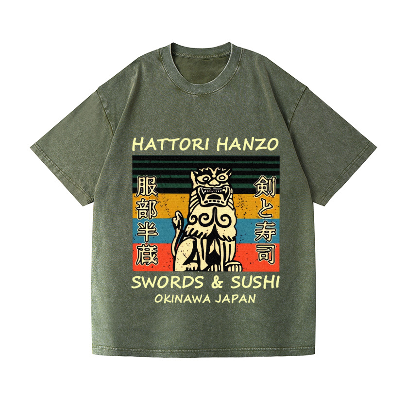 Hattori Hanzo Vintage Wash Japanese Design T-Shirt