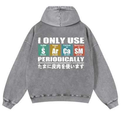 Sarcams Vintage Washed Cotton Back Art Hoodie